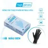 Găng tay thực phẩm Nitrile Hygi, màu Đen, 100 chiếc