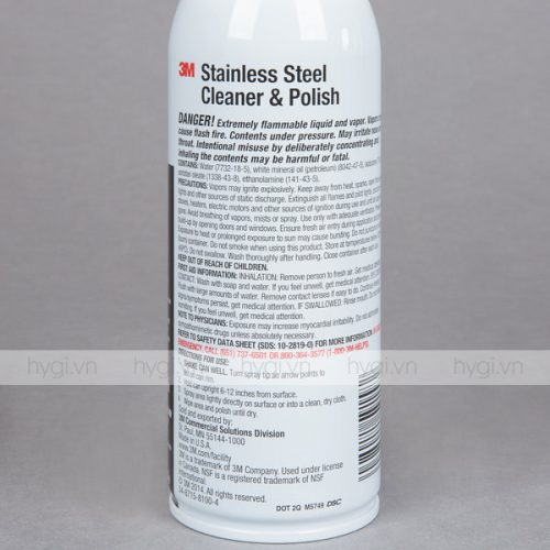 Dung Dịch Tẩy Rửa 3M™ Aerosol Stainless Steel Cleaner & Polish 283g