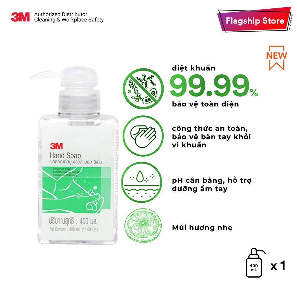 Nước Rửa Tay 3M Hand Soap 400ml 2 Hand soap 3m 6 1