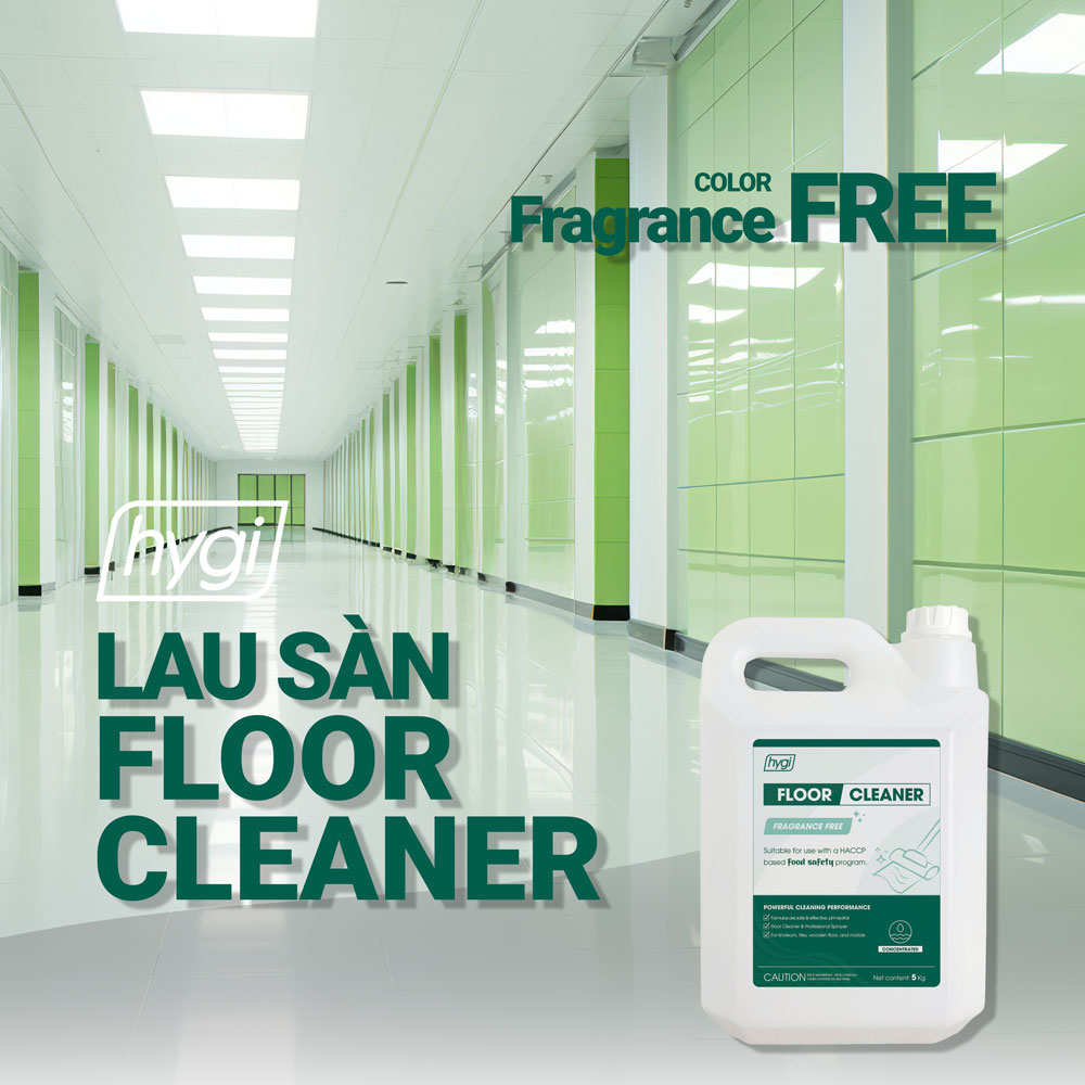 Dung Dịch Lau Sàn Hygi Floor Cleaner Không Mùi, Can 5kg 2 Thumnail hygi floor cleaner