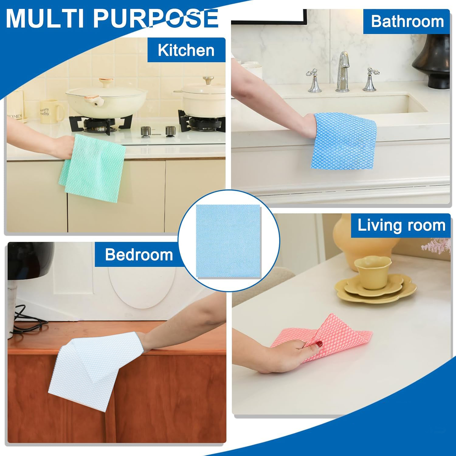 Khăn Vải Không Dệt Hygiflex Wiper Cloths, Màu Trắng, 20 Cái, Kích Thước 30x60cm 8 hygiflex 07